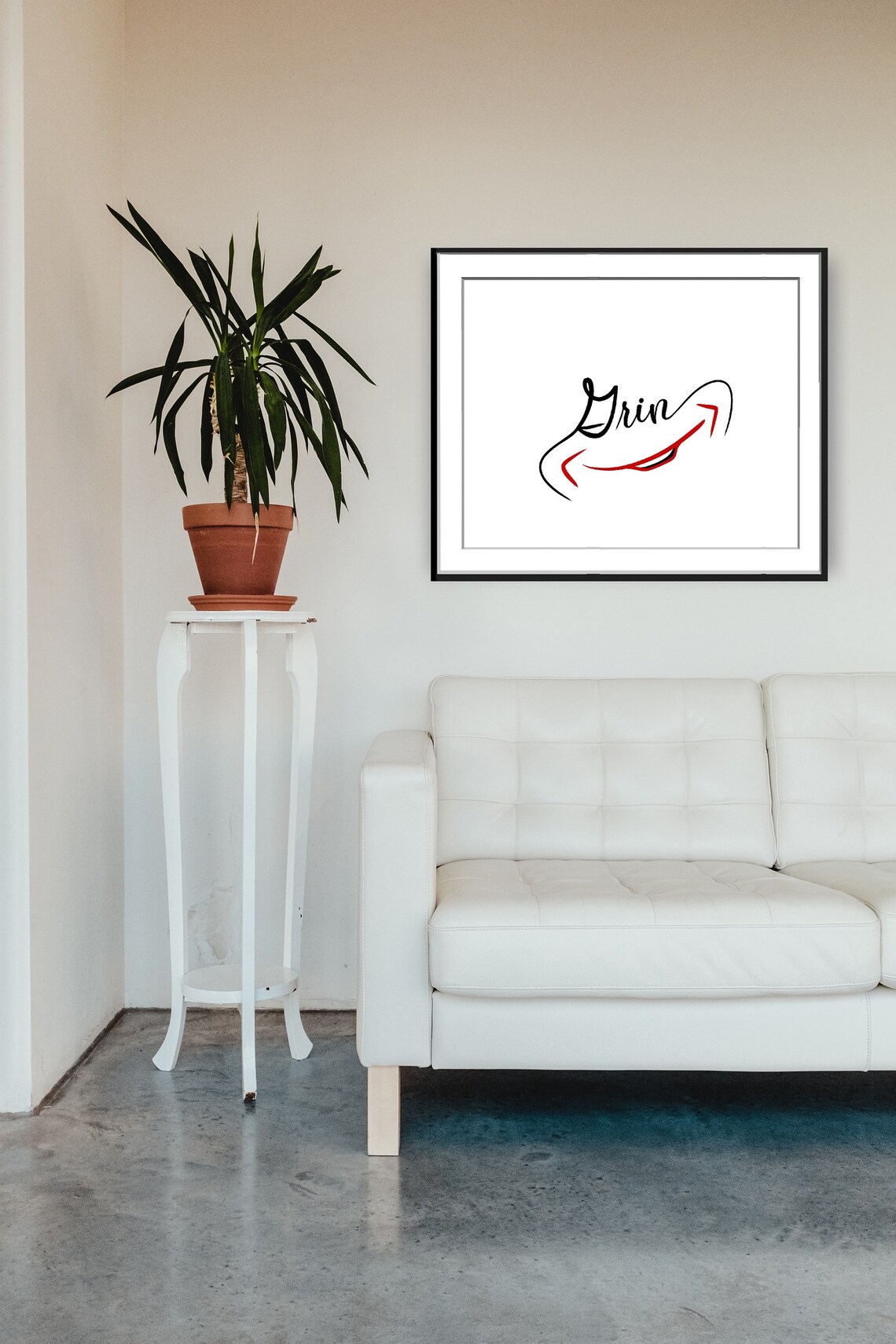 Inspirational Grin Text Poster, Smile Happy Joy - Image 4