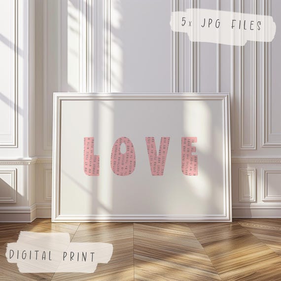 Mental Health Poster I Love Myself Painting Positive Affirmation Typography Art Self Love Artwork Love Artwork
