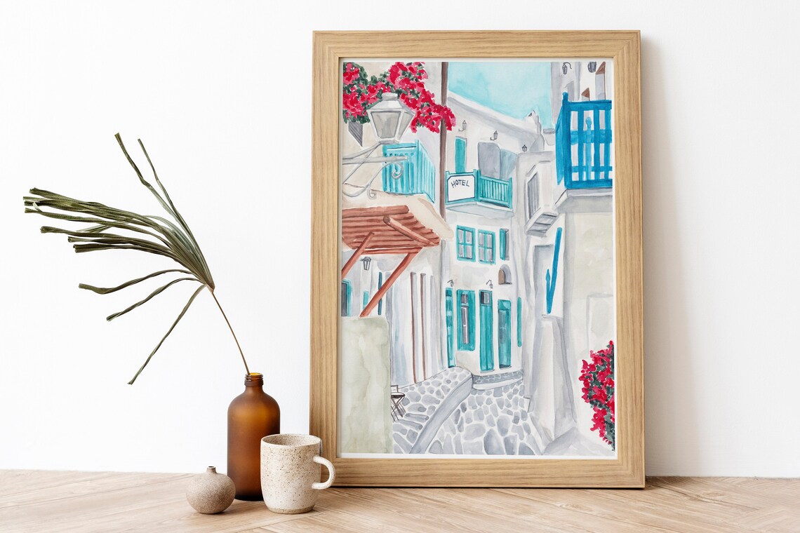 Mykonos Travel Poster, Greek Island Wall Decor - Image 4