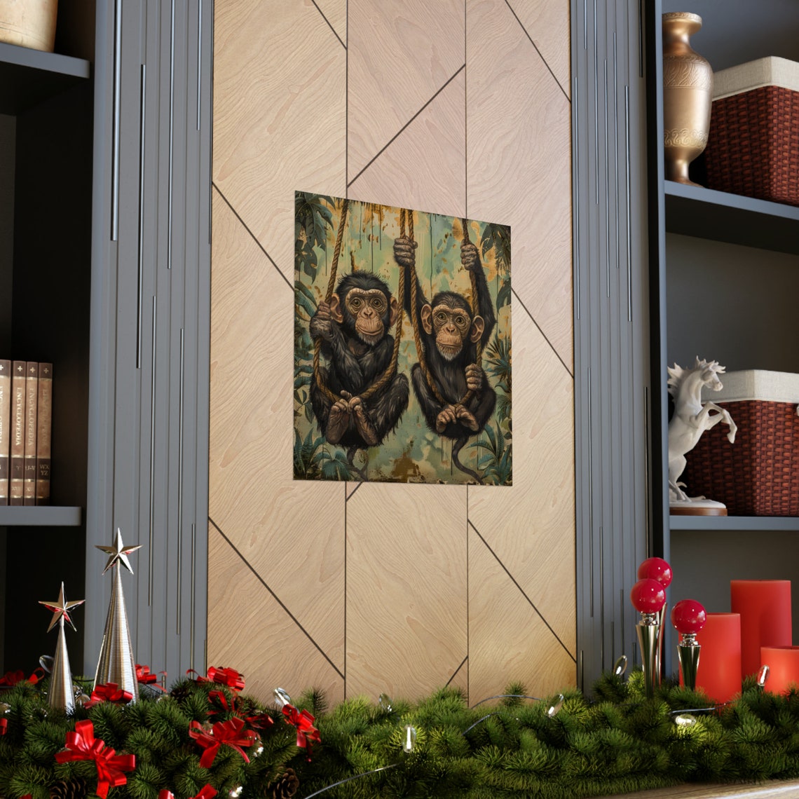 Monkeying Around - Jungle Monkey Lovers Art Print - Image 3