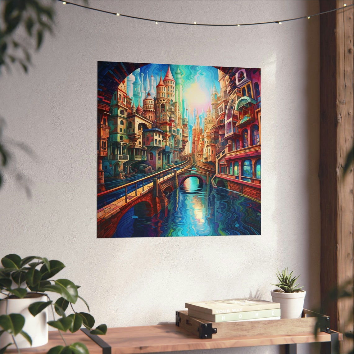 Post-Impressionism Futuristic Venice, Italy Art Print