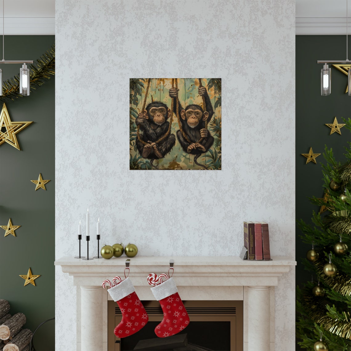 Monkeying Around - Jungle Monkey Lovers Art Print - Image 2