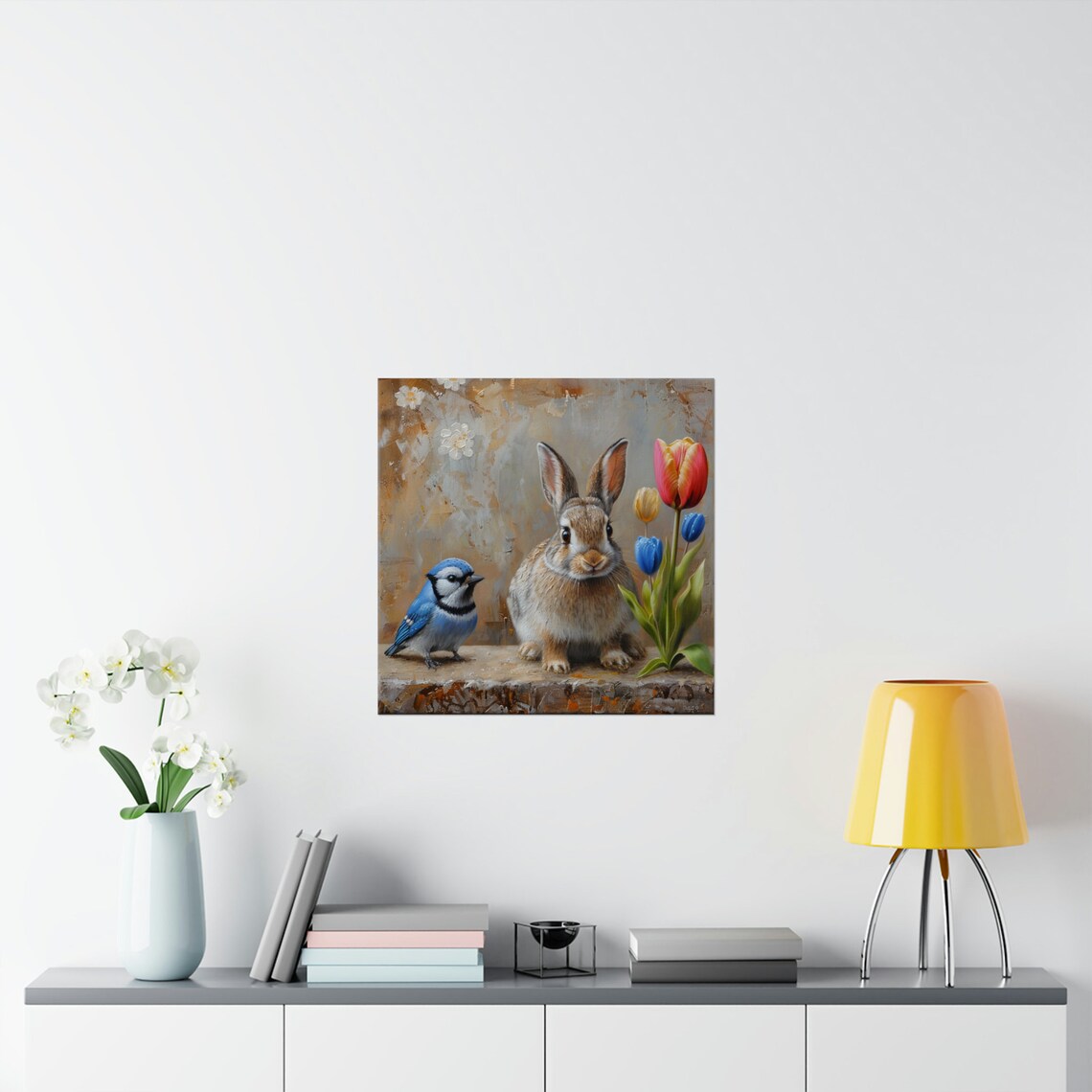 Rabbit And Blue Jay Best Friends, Spring Poster - Image 3