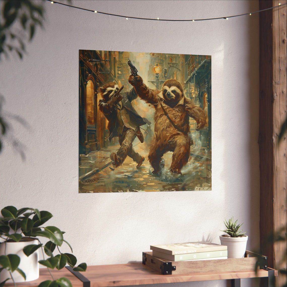 Crime Fighting Sloths, Sloth Humor Poster