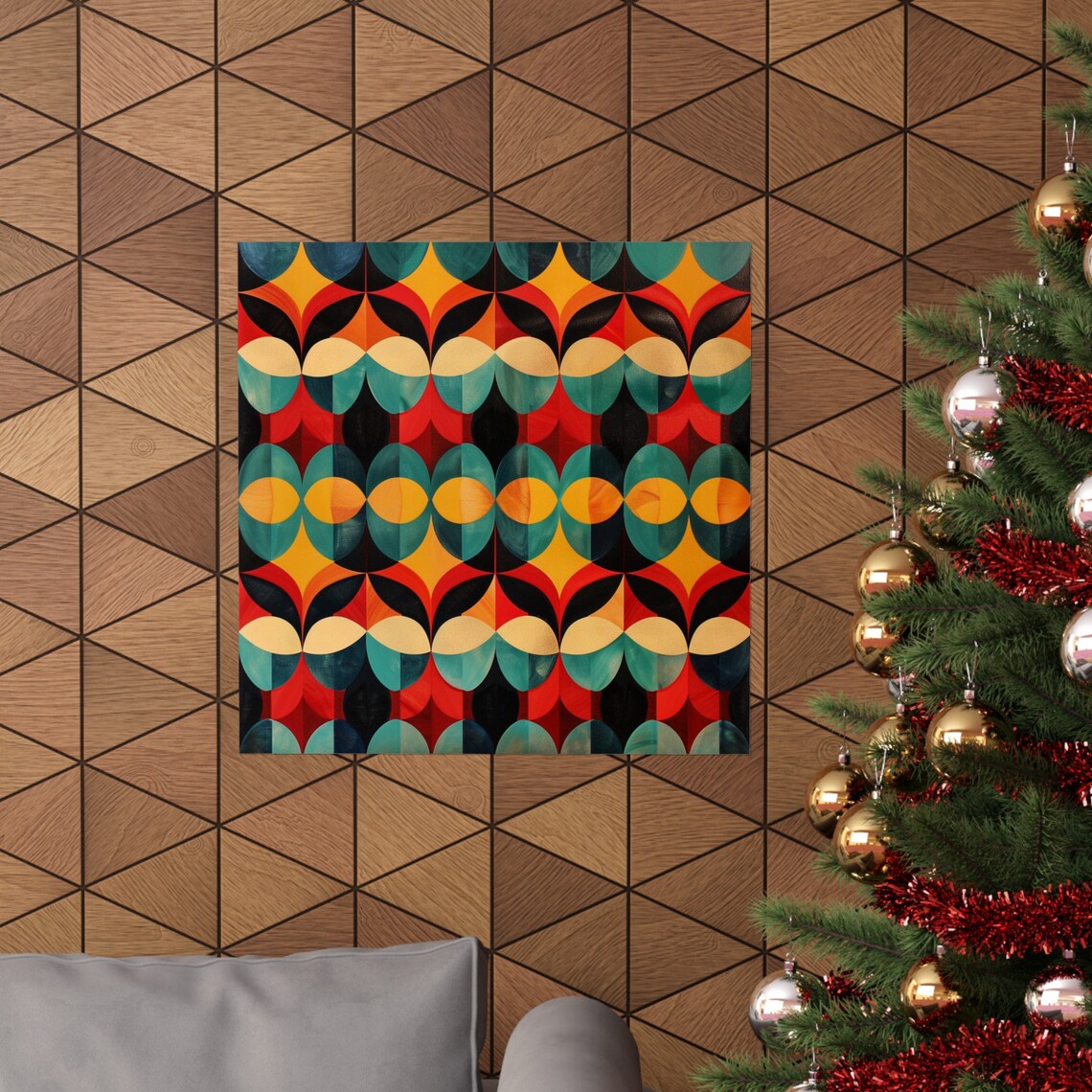 Abstract North Star Pattern, Modern Abstract Poster - Image 4