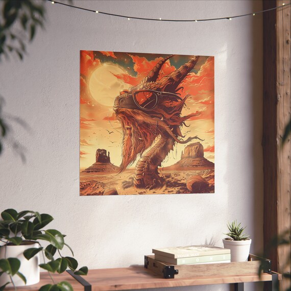 Desert Dragon, Abstract Fantasy Poster