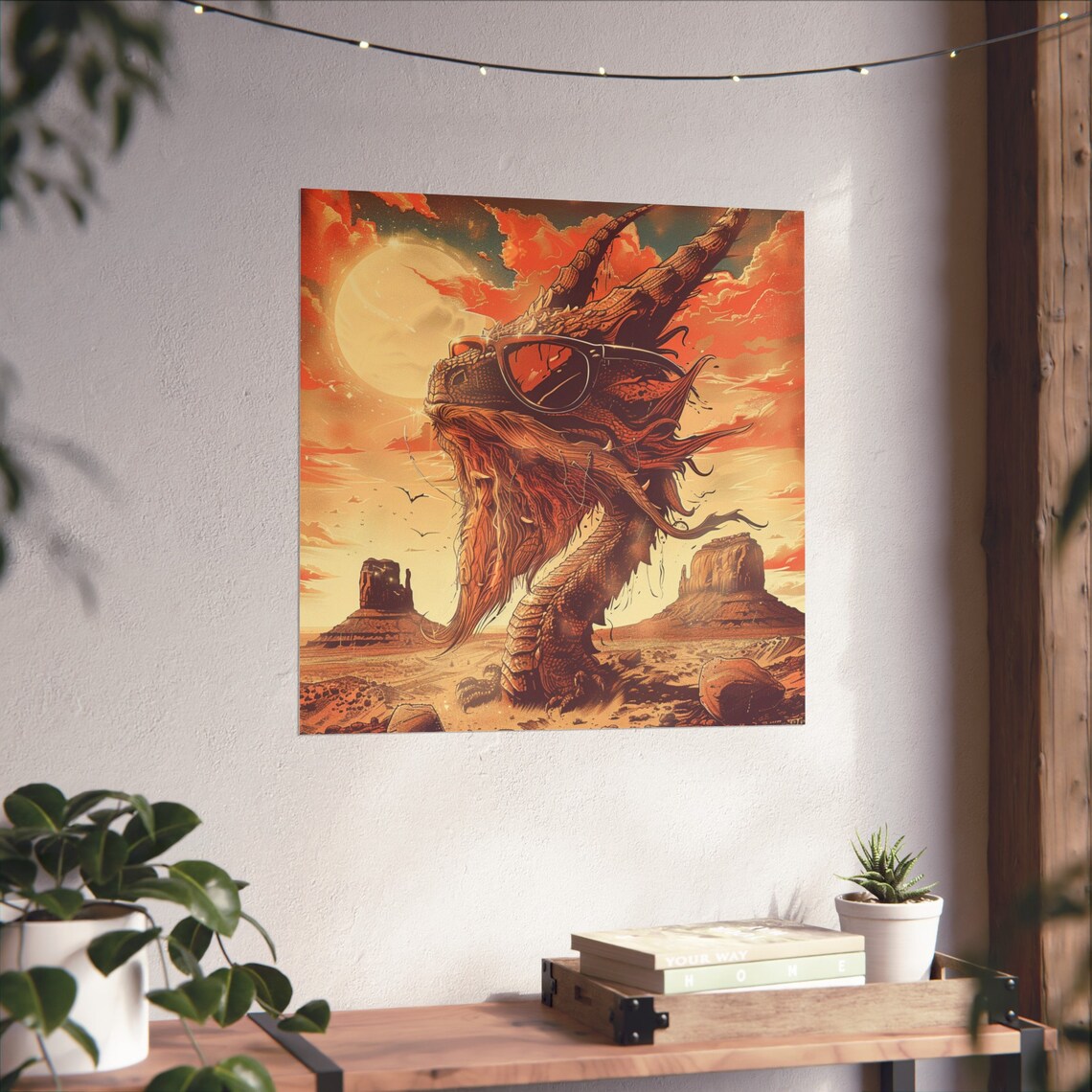 Desert Dragon, Abstract Fantasy Poster