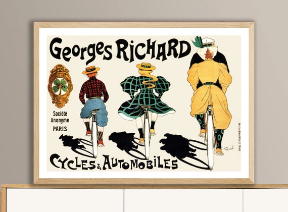 Georges Richard Cycles Automobiles Vintage Bicycle Poster Poster Print Or Print Gift Idea Wall Decor