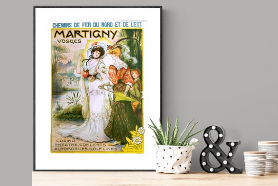 Martigny Vosges Chemin De Fer Du Nord Vintage Travel Poster Poster Print Or Print Gift Idea