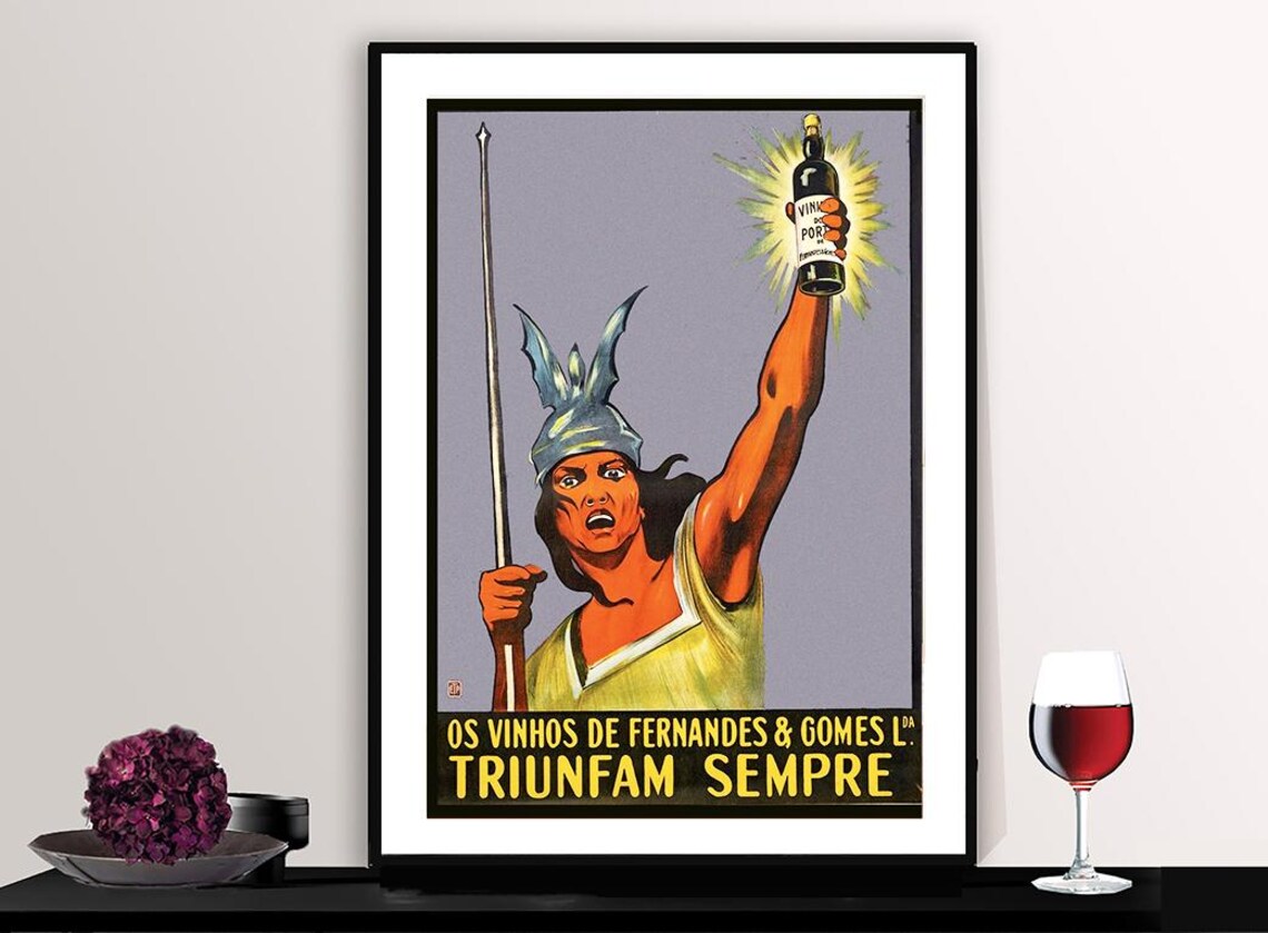 Fernandes Gomes Triunfam Sempre Vintage Portuguese Port Wine Poster