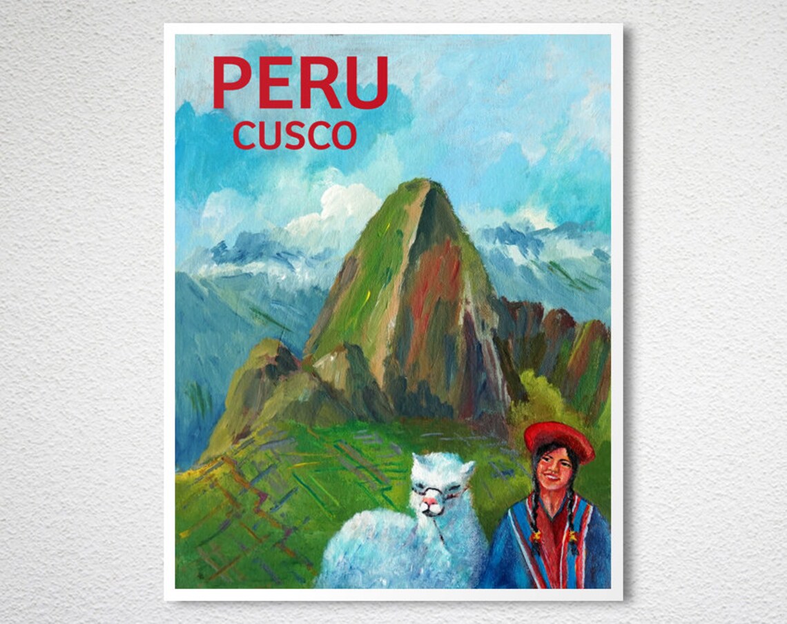 Peru Cusco Vintage Travel Poster, Travel Poster - Image 2