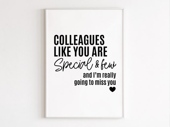 Ill Miss You Wall Art Coworker Gift Leaving Gift Work Colleague Team Gifts Thank You Gifts Farewell Gift