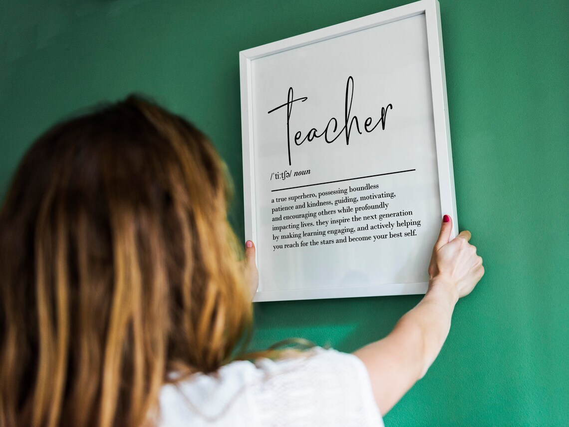 Teacher Definition Thank You Teacher Poster