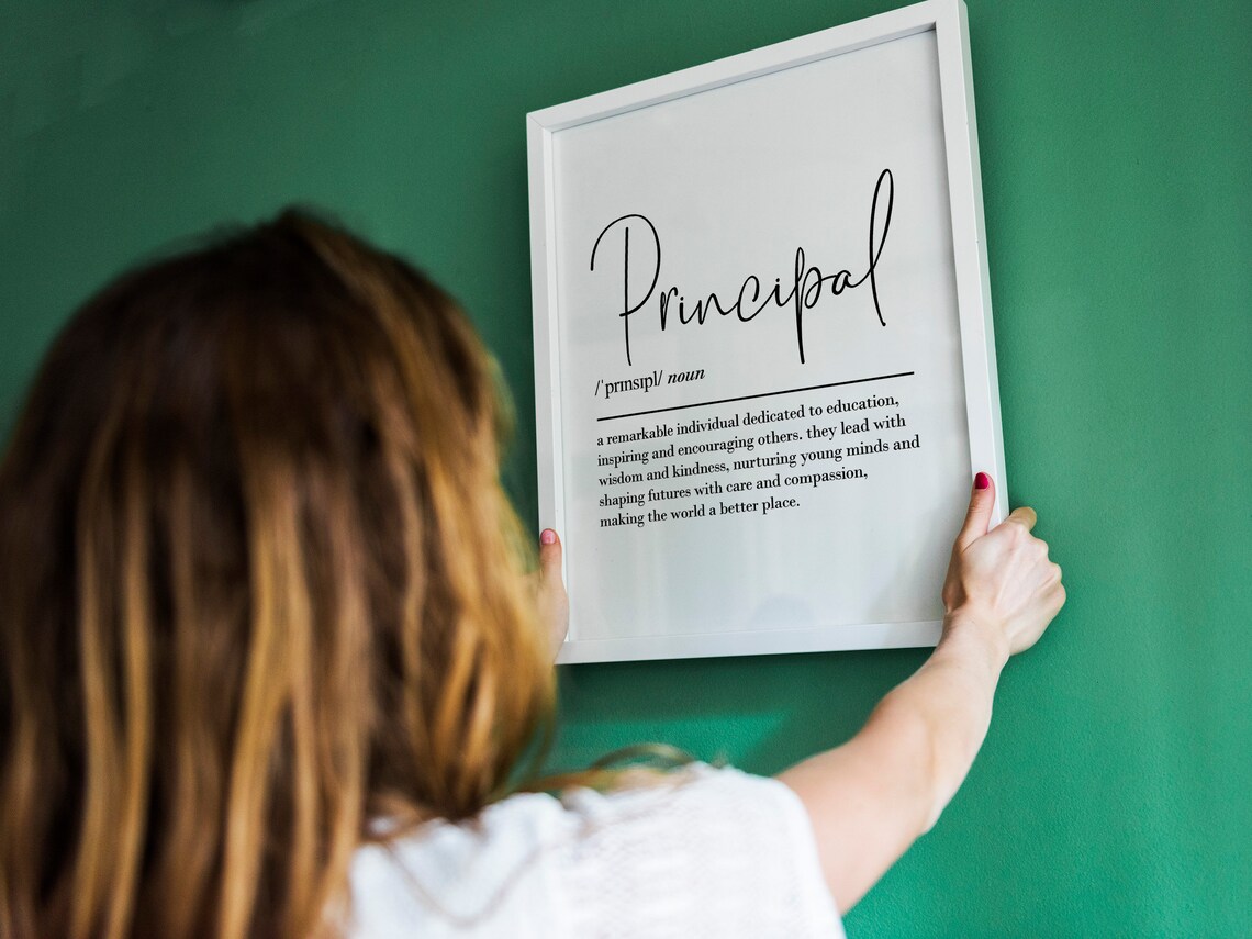 Principal Definition Art Print, Principal Gift
