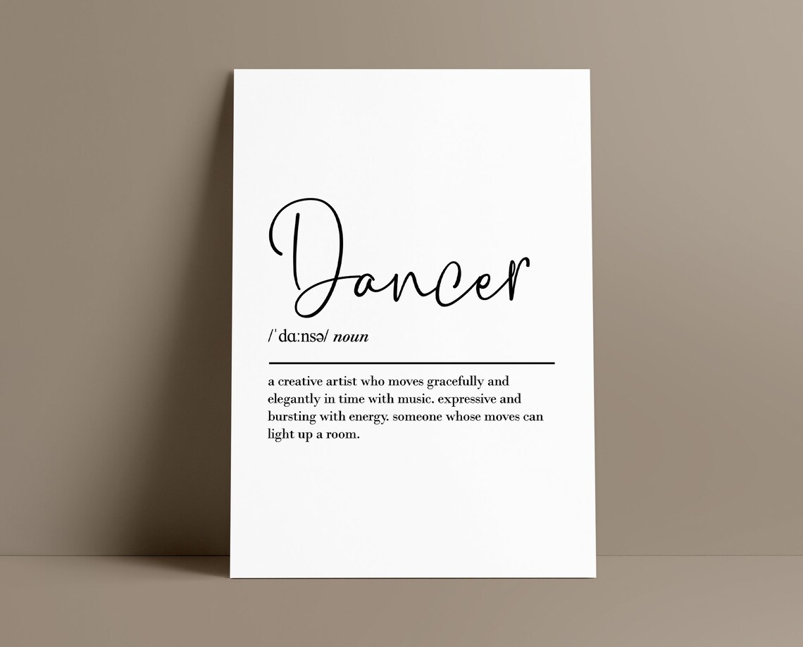 Dancer Definition Wall Art, Ballet Gift Print - Image 2