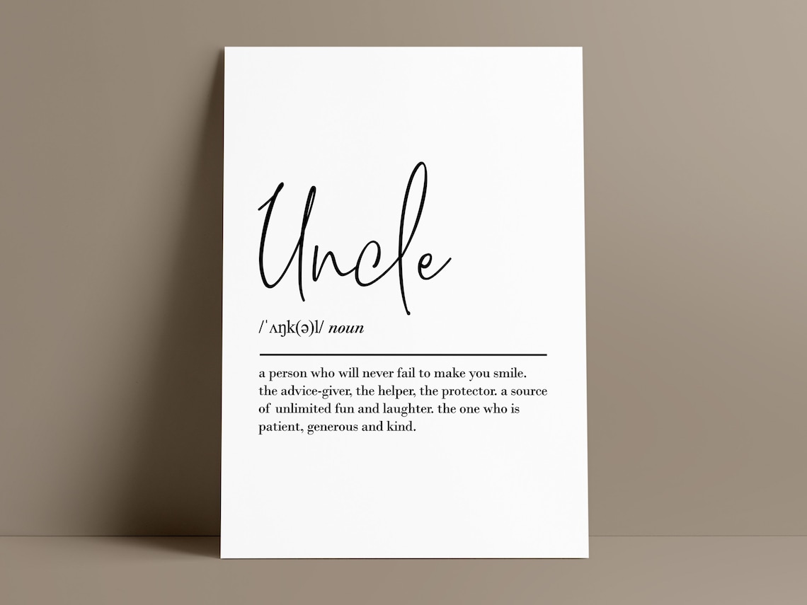 Uncle Definition Art Print, Gift for Him - Image 2