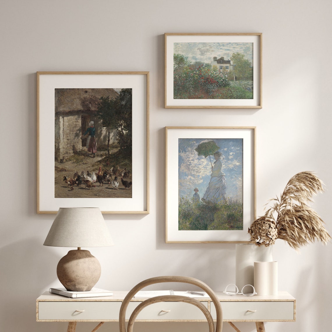 Antique Farm Animal Art Vintage Chicken Painting Rustic Farmhouse Decor Country Wall Accent French Farmhouse Inspired C16 1150 - Image 2