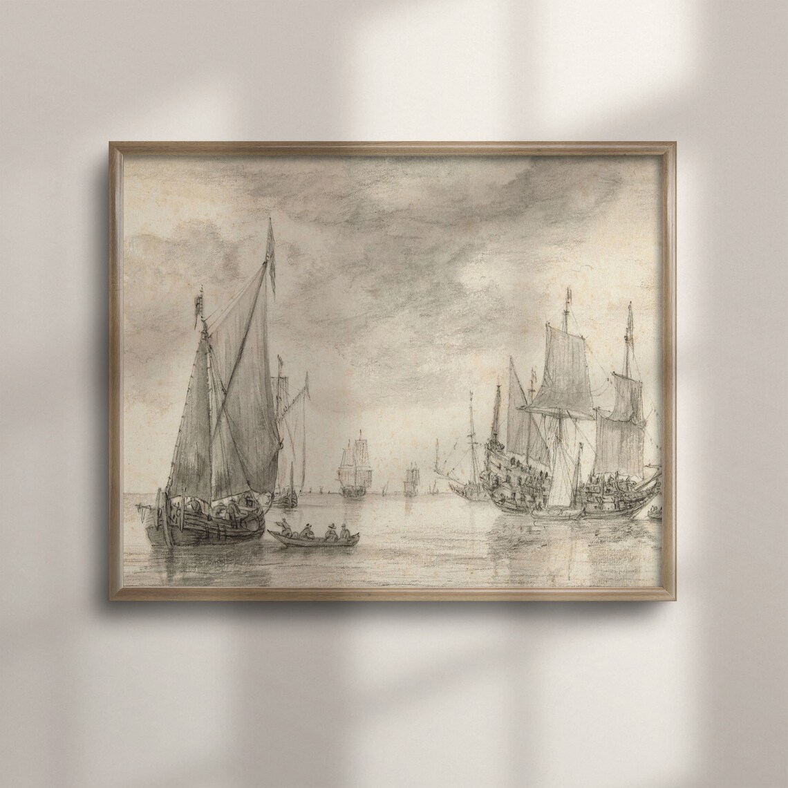 Vintage Nautical Antique Ship Sketch Coastal Art Print - Image 3