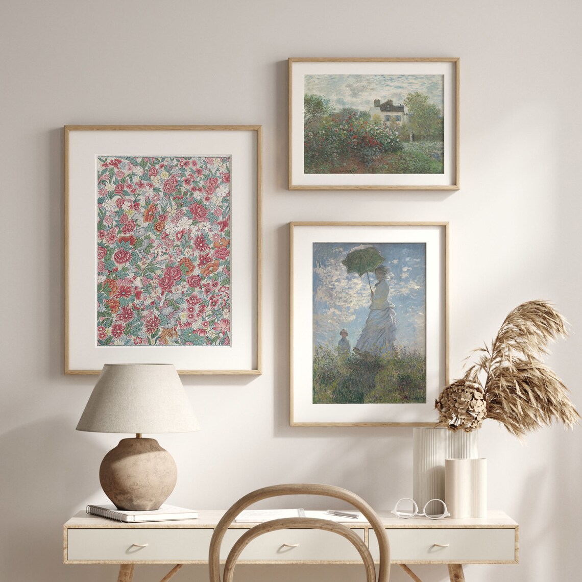 Chinese Porcelain Mille Fleurs Dense Floral Pattern Art Poster - Image 2