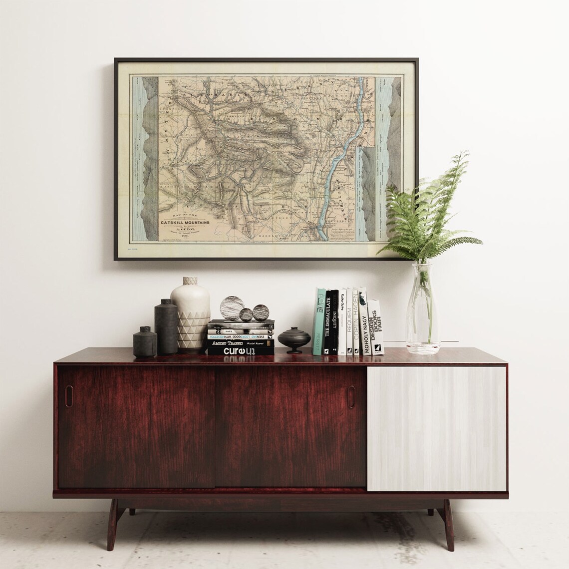 Catskill Mountains 1879 Vintage New York Map Art Print - Image 3