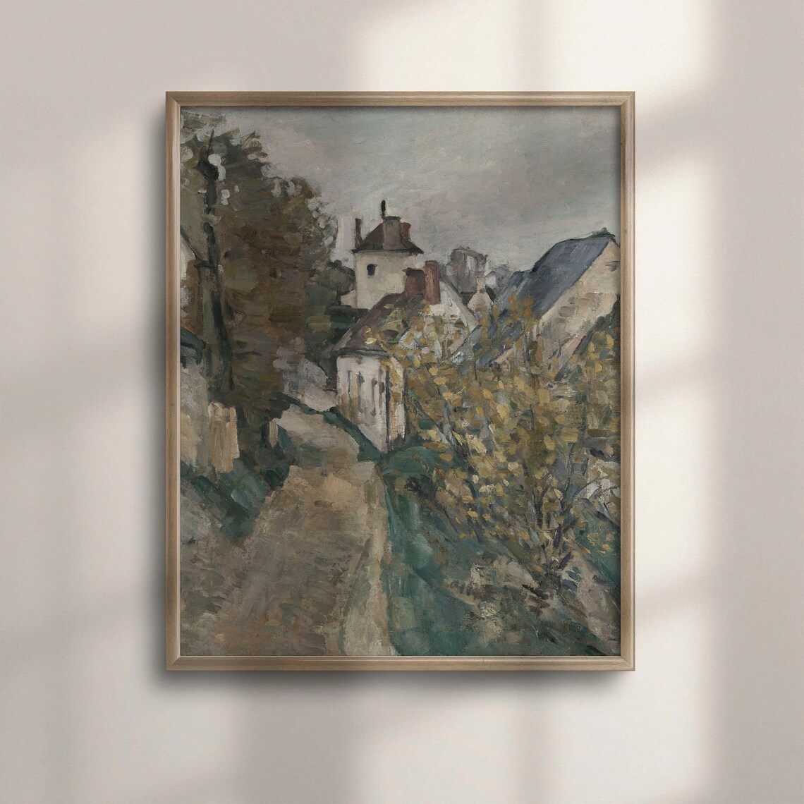 Antique European Landscape, Vintage Village Scene Print
