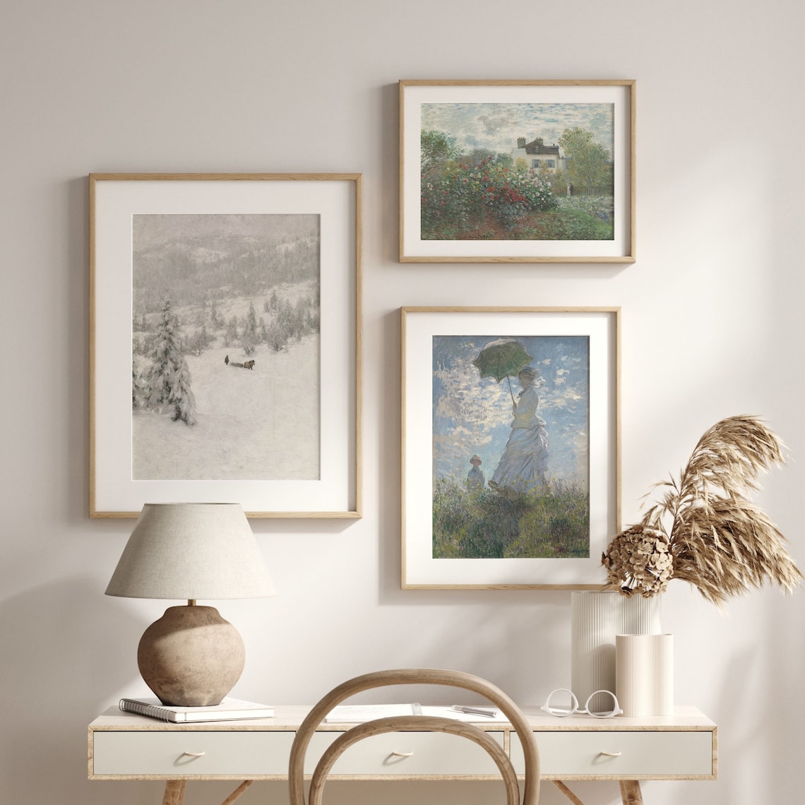 Winter Sled Snow Scene Horse Drawn Sleigh Vintage Painting Art Poster - Image 2