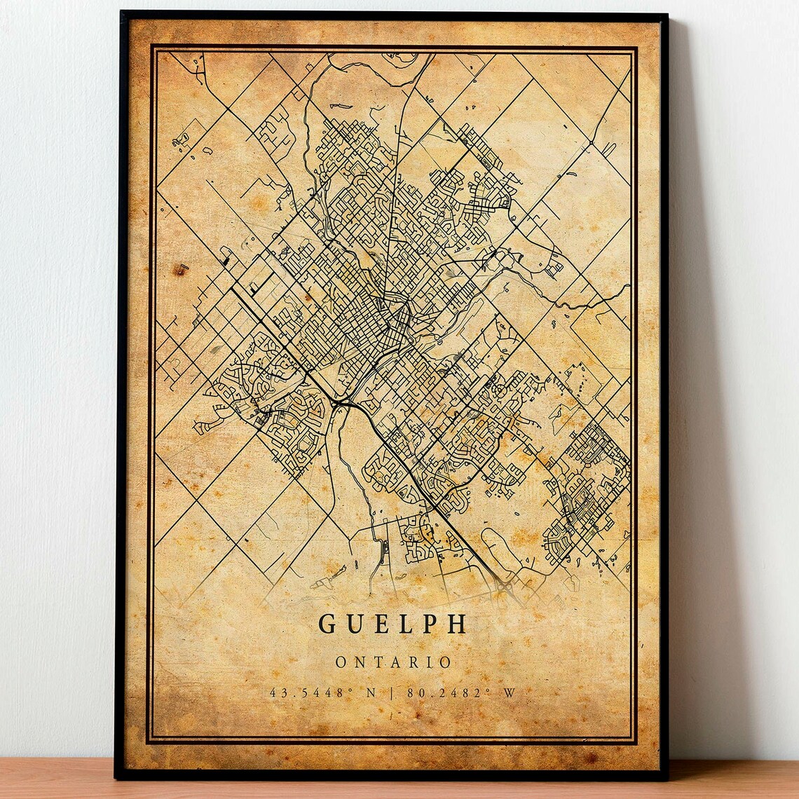 Guelph Vintage Map Poster, Ontario Travel Print - Image 4