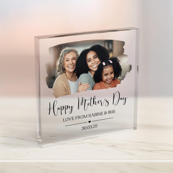 Mothers Day Generations Photo Block Personalised Gift Nanna Gift Nany Mothers Day Present Custom Picture Display Keepsake Grandma Gift