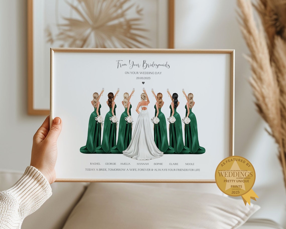 Gift For Bride From Bridesmaids Bride To Be Gift Personalised Wedding Gift From Maid Of Honour Bridal Party Gift
