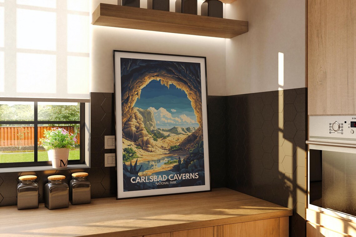 Carlsbad Caverns National Park Travel Poster - Image 2