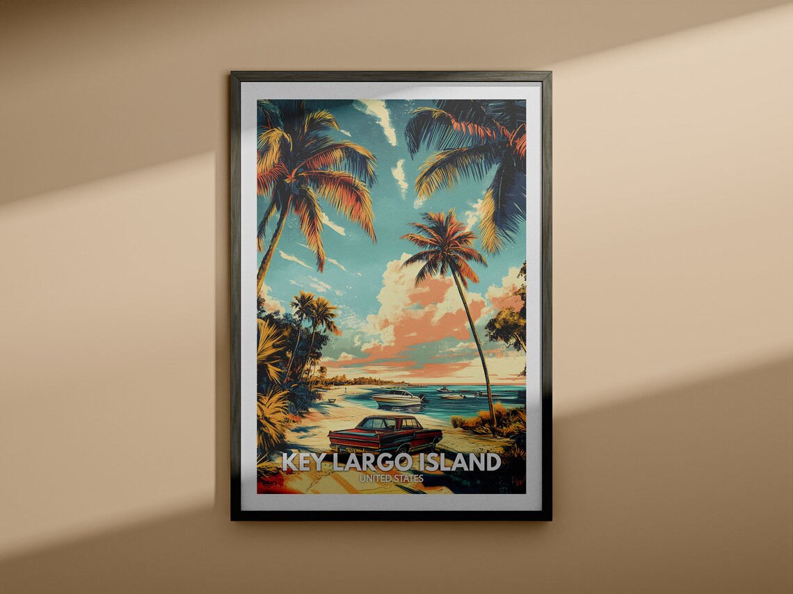 Key Largo Island, Seaside Art Decor Poster - Image 3