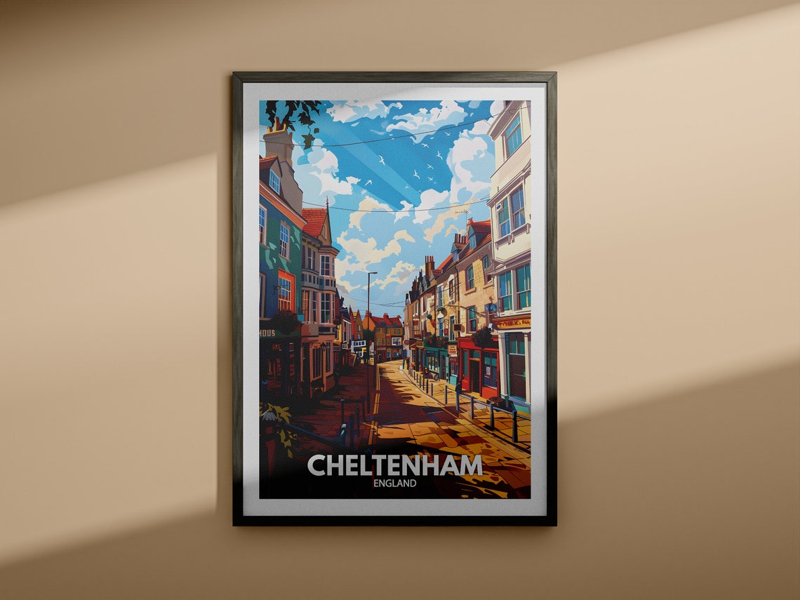 Cheltenham Travel Print England Cheltenham Art Poster England Travel Poster United Kingdom Wall Art English Art Decor - Image 3