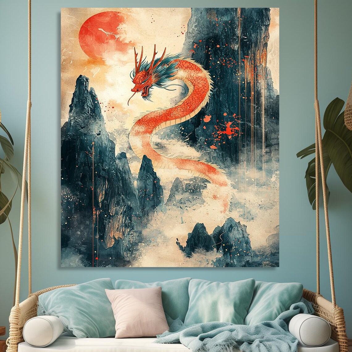 Chinese Dragon Mythological Wall Art Poster Print - Image 5