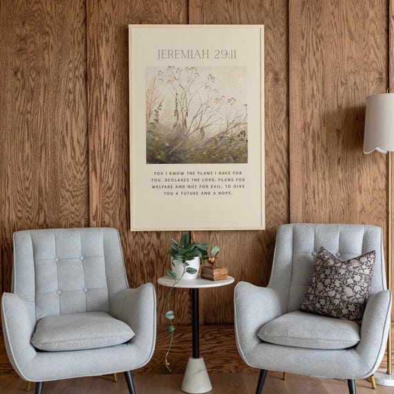 Jeremiah 2911 Modern Wall Art Nature Wall Art Scripture Art Christian Painting Oil Paintings 650