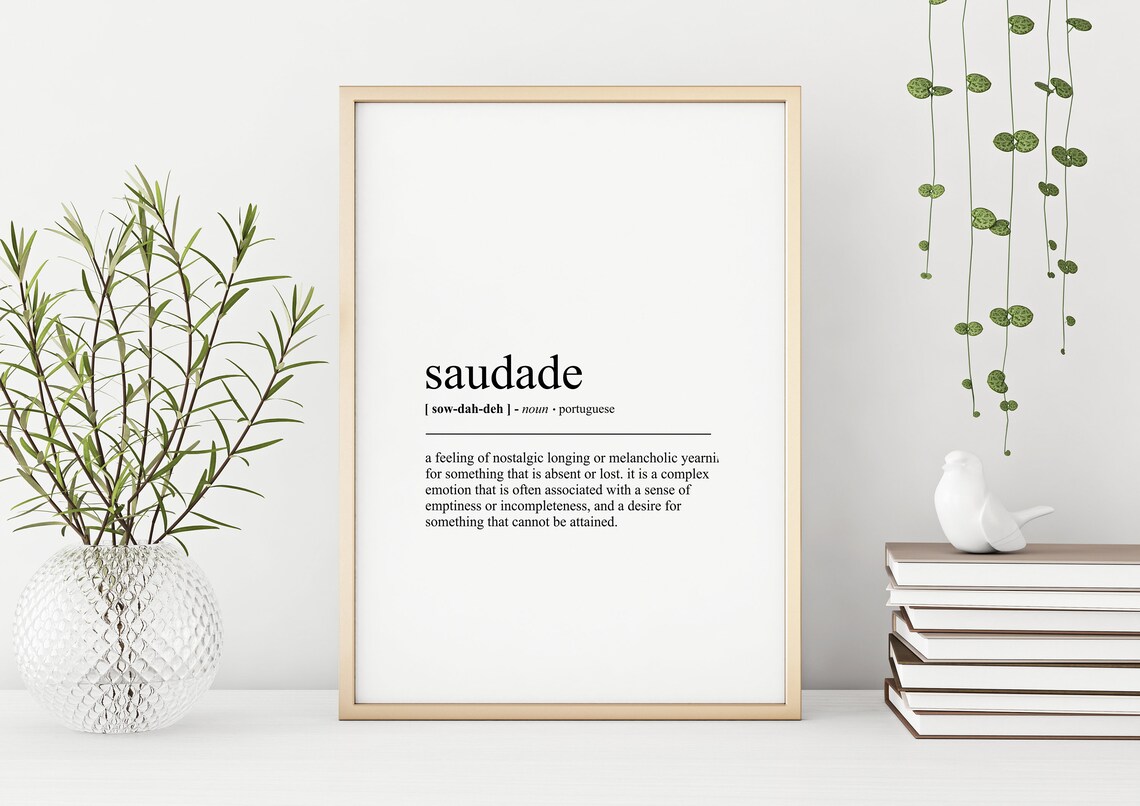Saudade Definition Minimalist Typography Art Print - Image 3