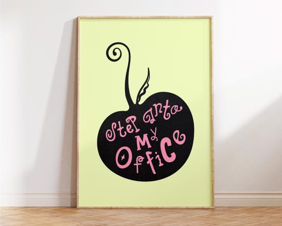Step Into My Office Print Girly Wall Art Preppy Apartment Decor Cute Trendy Coquette Coworker Gift