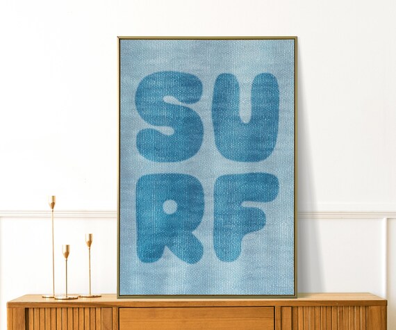Surf Print Jeans Wall Art Typography Poster Retro Apartment Decor Cool Gallery Minimalist Surfing Gift For Surfer