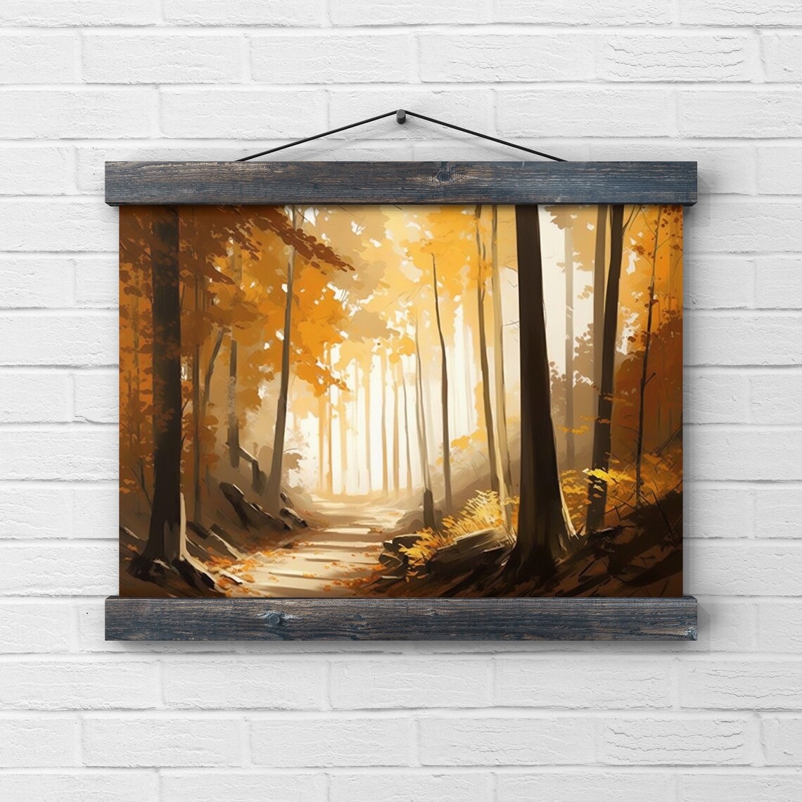 Forest Flat Design Fall Art Print - Image 2
