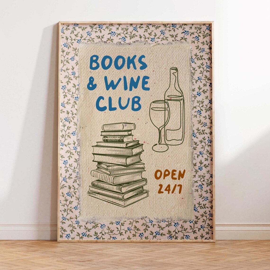 Book Club Poster, Bookish Gift for Reading Lovers
