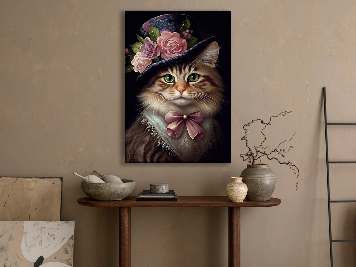 Victorian Cat Lady, Royal Feline Poster Print - Image 4