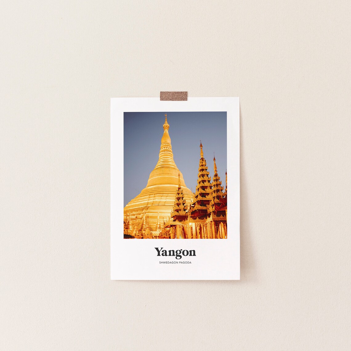 Yangon Shwedagon Pagoda Golden Stupa Photography Travel Poster - Image 3