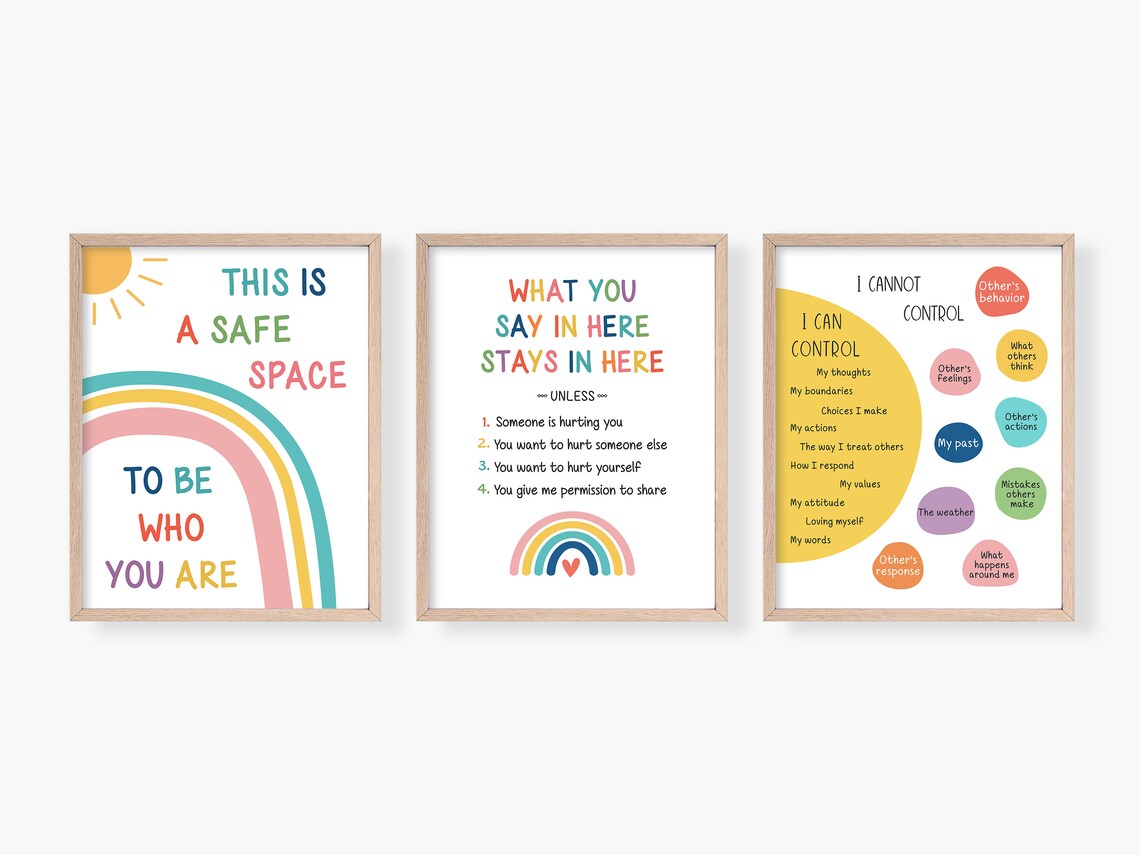 Mental Health Posters for Kids, Psychology Prints