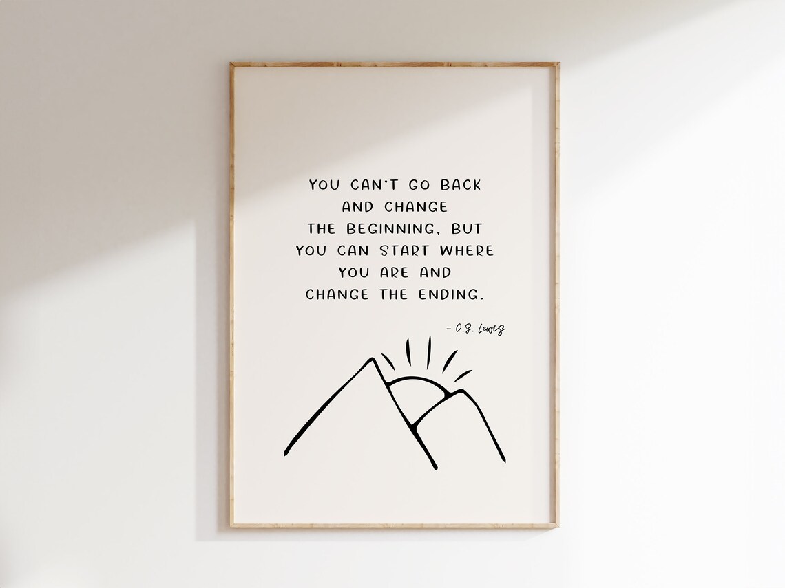 C.S. Lewis Quote Mental Health Art Print, Psychology Decor