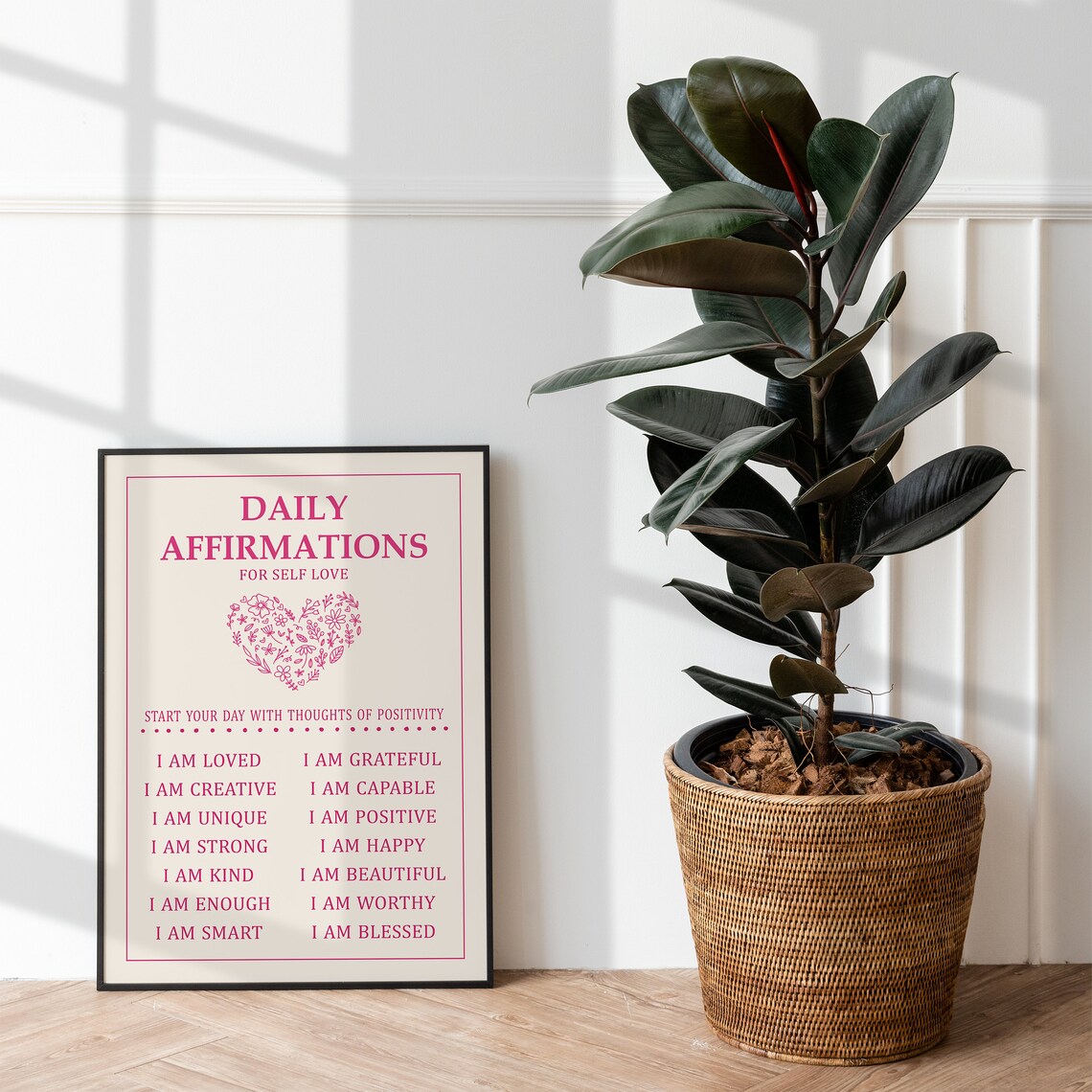 Daily Affirmations Art Print, Therapy Office Decor - Image 2