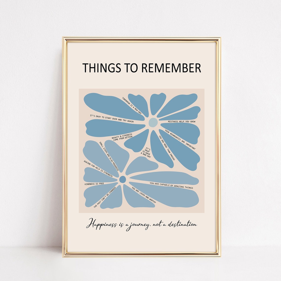 Set of 10 Blue Therapy Office Wall Decor Psychology Poster Bundle - Image 2