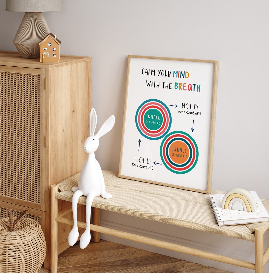 Calm Your Mind With the Breath Box Breathing Exercise Anxiety Poster - Image 3