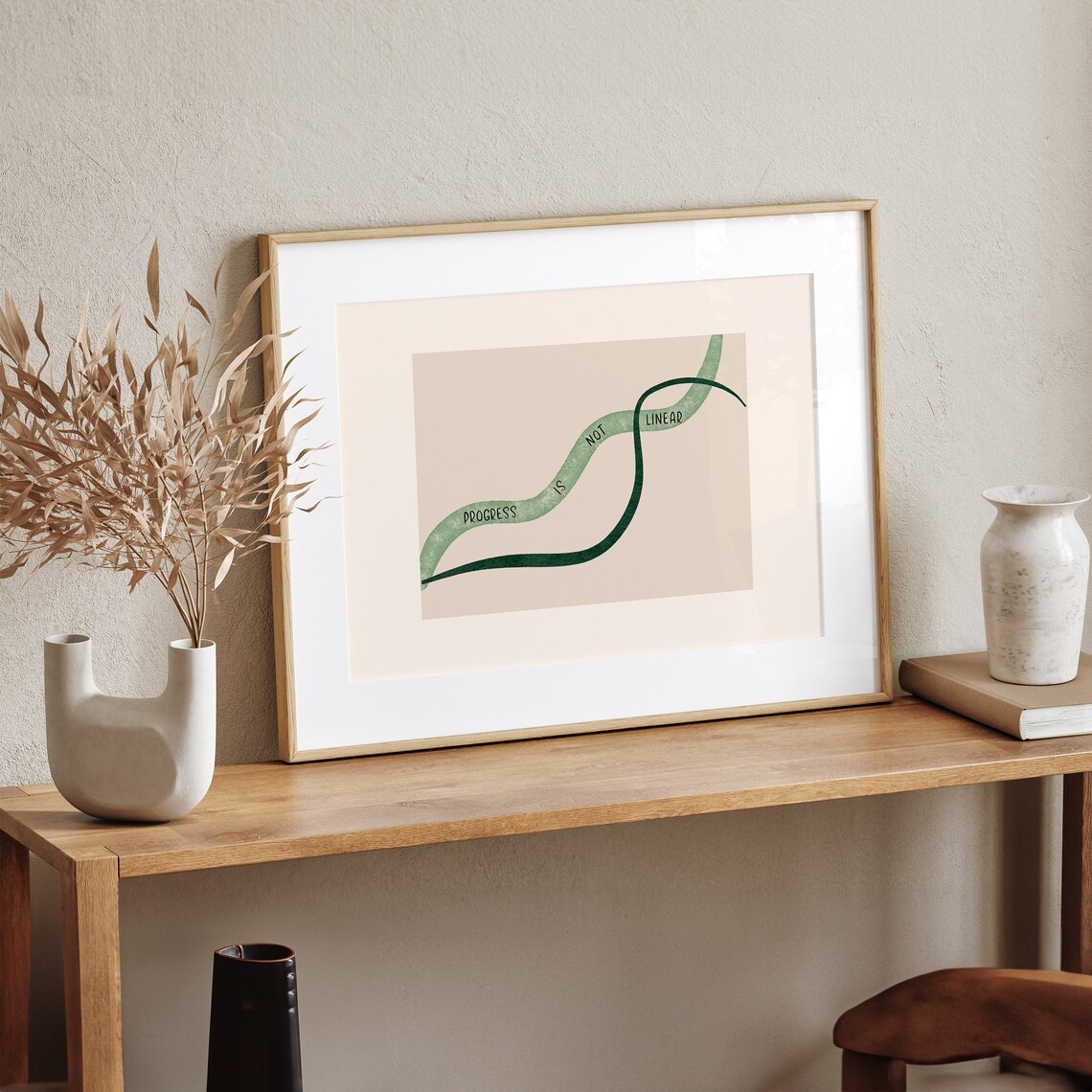 Progress Is Not Linear Mental Health Art Print - Image 3