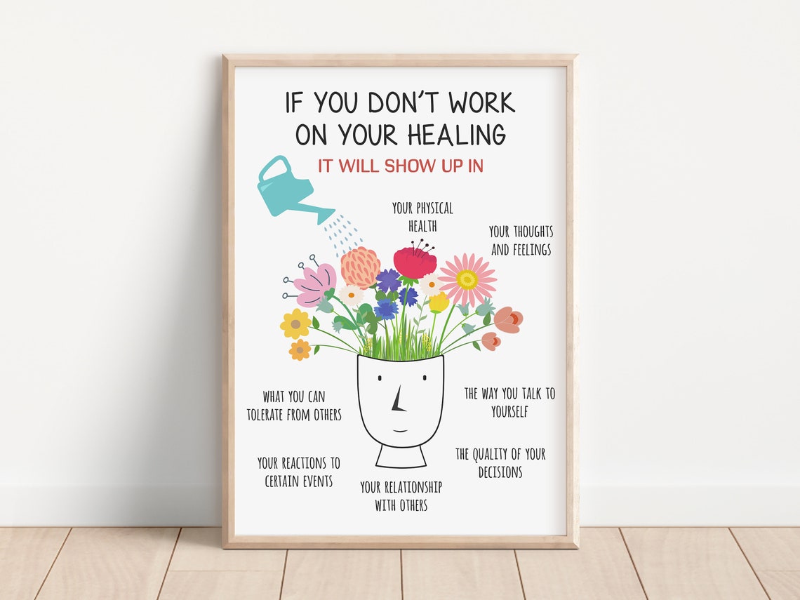 If You Dont Work on Your Healing Flower Head Growth Therapy Poster