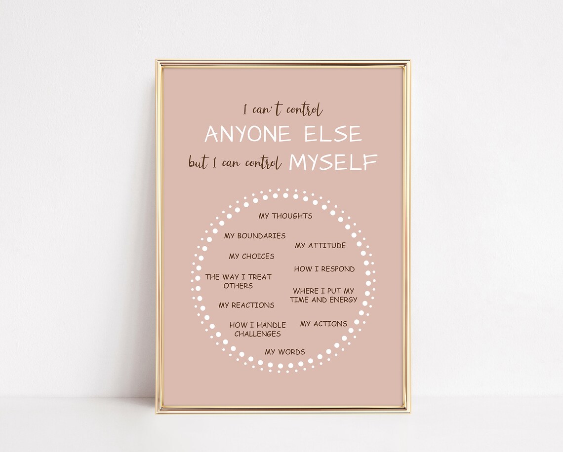 Things I Can Control, Therapy Office Decor - Image 3