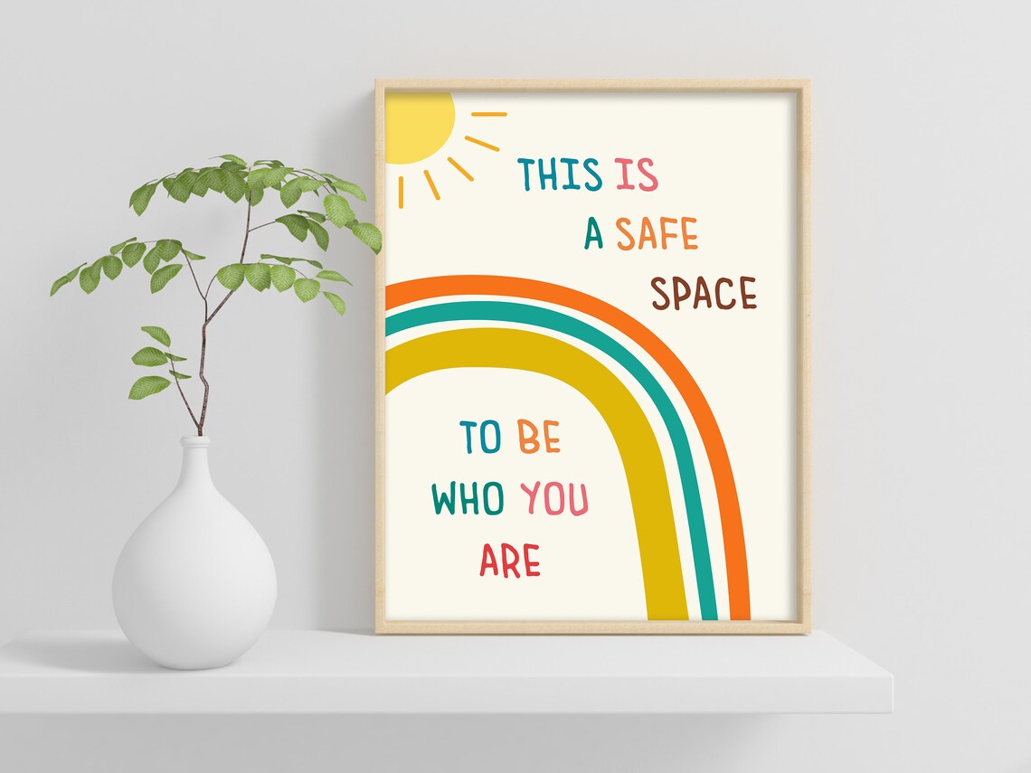 Safe Space Poster, Therapy Office and School Decor - Image 2